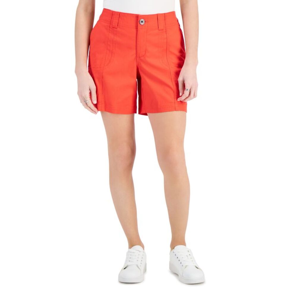 Style & Co. Petite Mid Rise Zig Zag Stitch Cargo Shorts